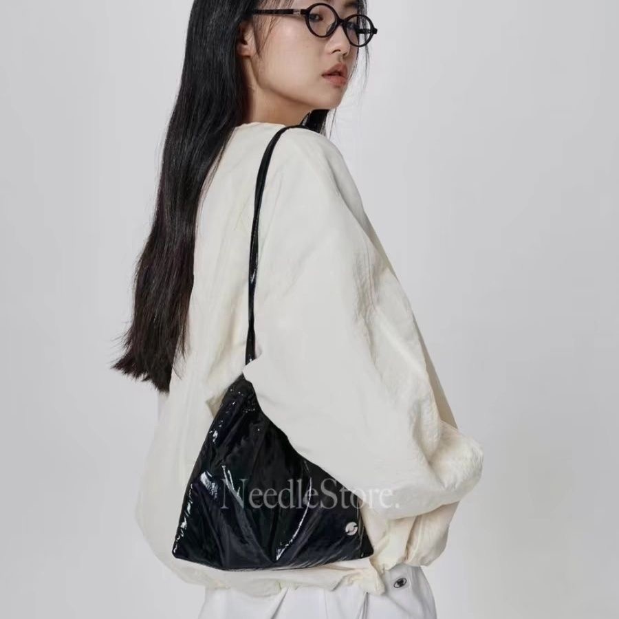 2024 Korean Designer Silver Glossy Mini Shoulder Handbag for Women - Image 3