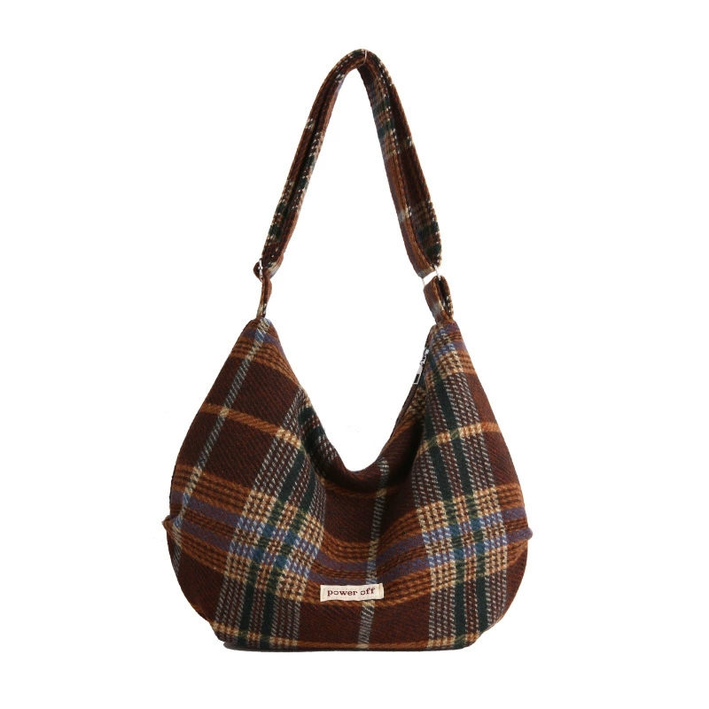 New Casual Handbag Shoulder Bag Women Versatile Plaid Crossbody Minimalist Large Capacity 2025 Dumpling Bag Trendy - Image 5