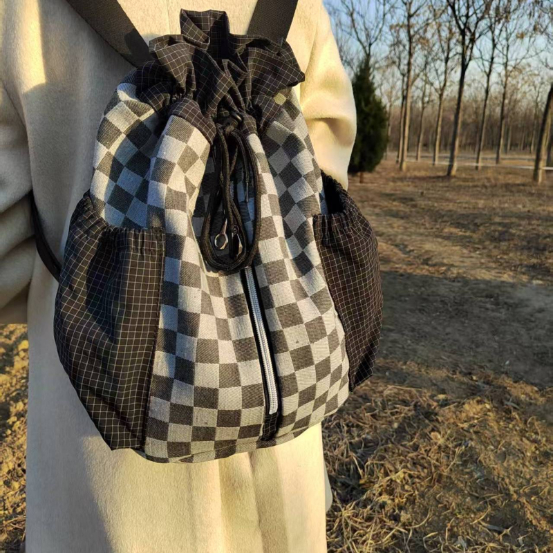 Minimalist Drawstring Backpack for Women Lightweight Versatile Daily Outdoor Travel Bag - Image 3